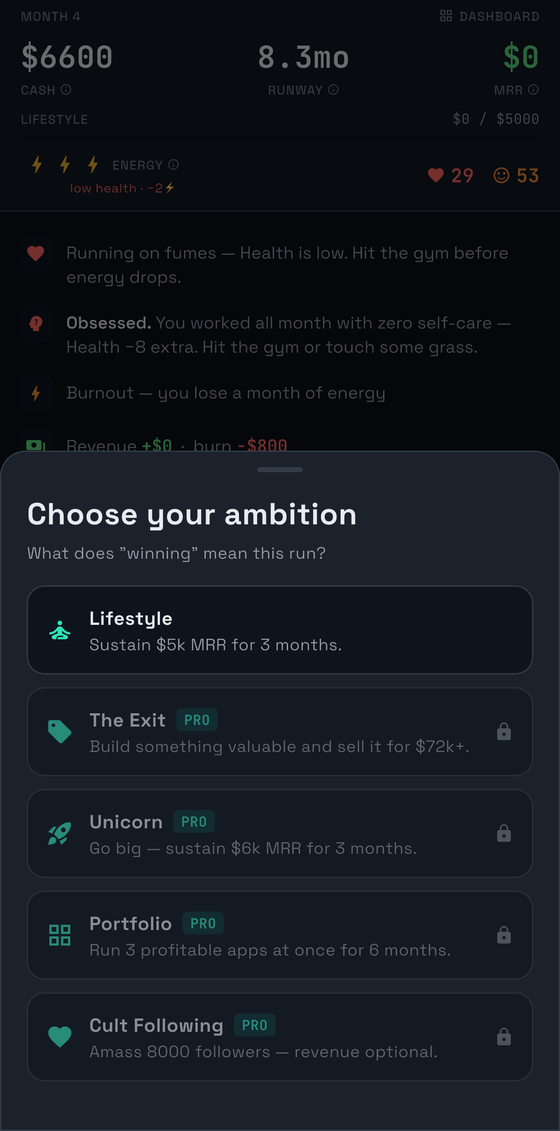 Choose your ambition — five different ways to win a run